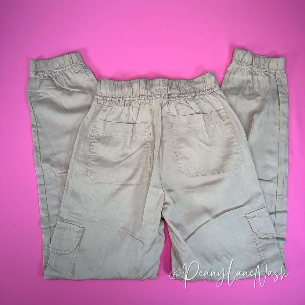 Japna Drawstring Waist Lyocell Cargo Jogger Tan - Picture 5 of 9